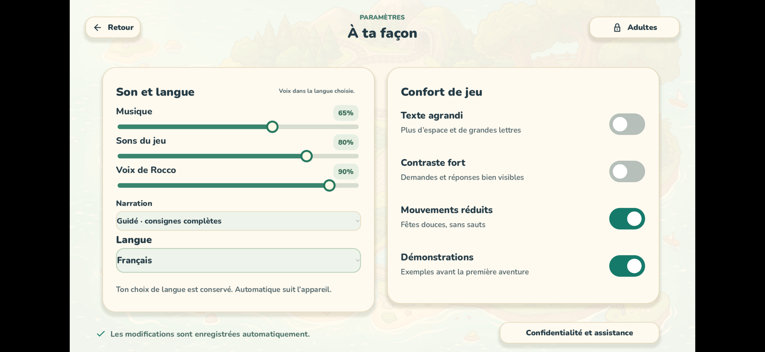 Choisir sa façon de jouer